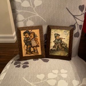 2 wood Hummel plaques. Genuine Hummel print from West Germany